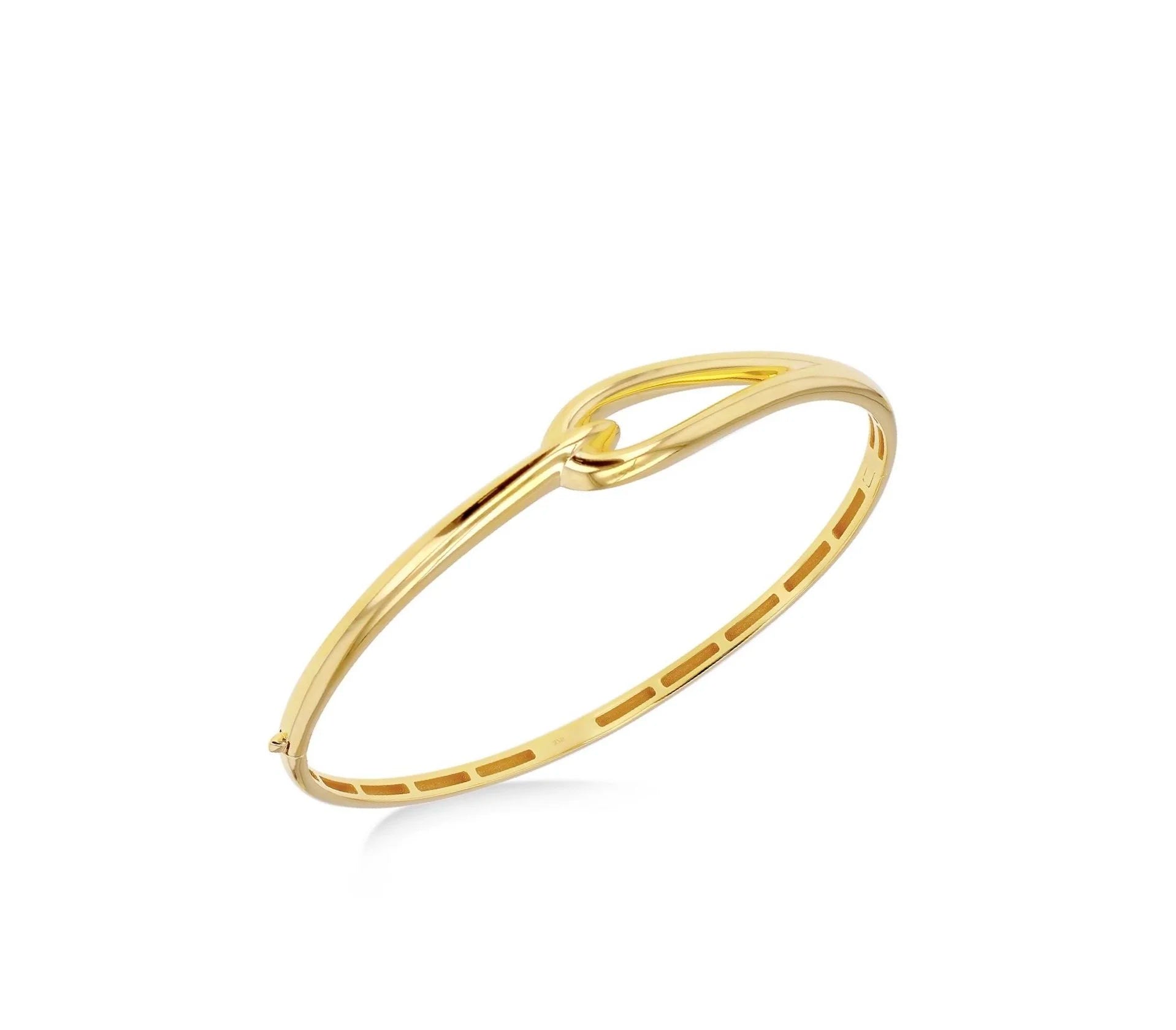 9ct Hook Knot Oval Bangle