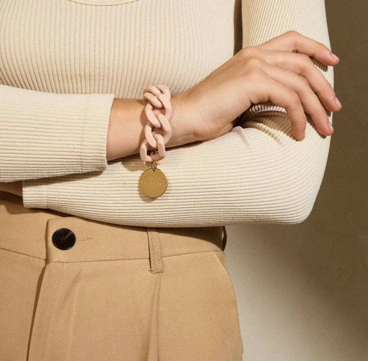 Flat Chain Bracelet Light Rose