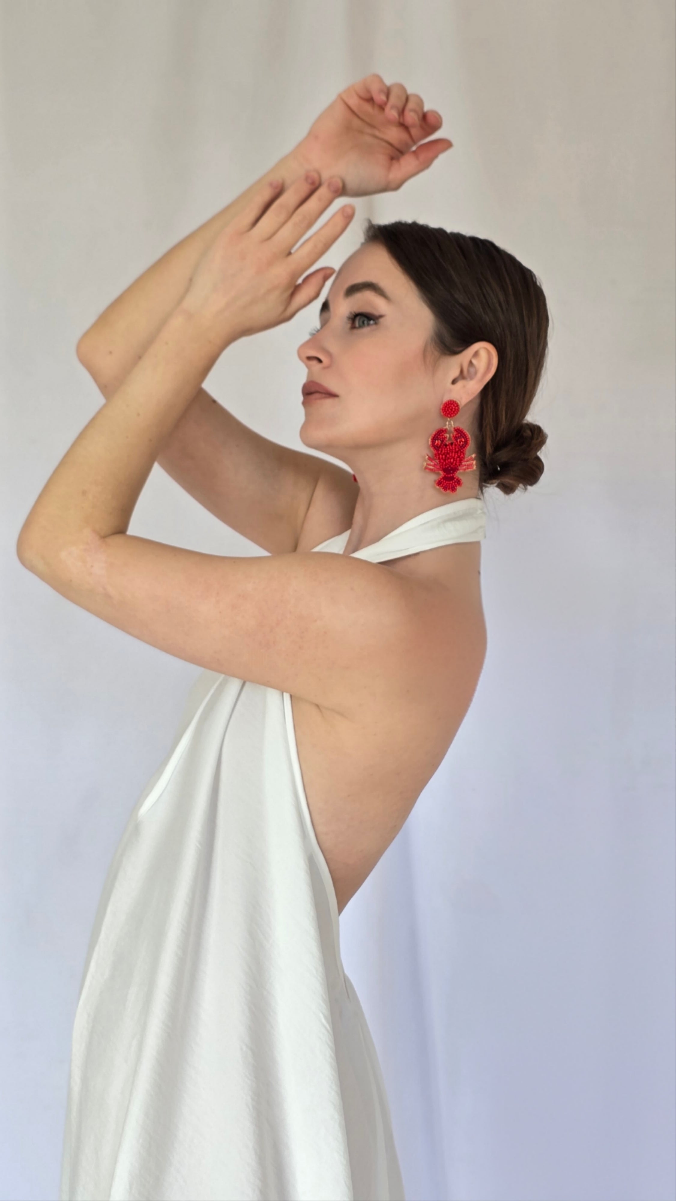 Lobster Beaded Earrings