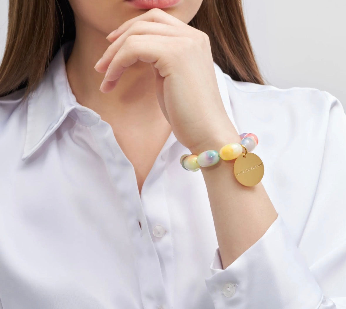 Olive Flex Bracelet Neon Rainbow Marble