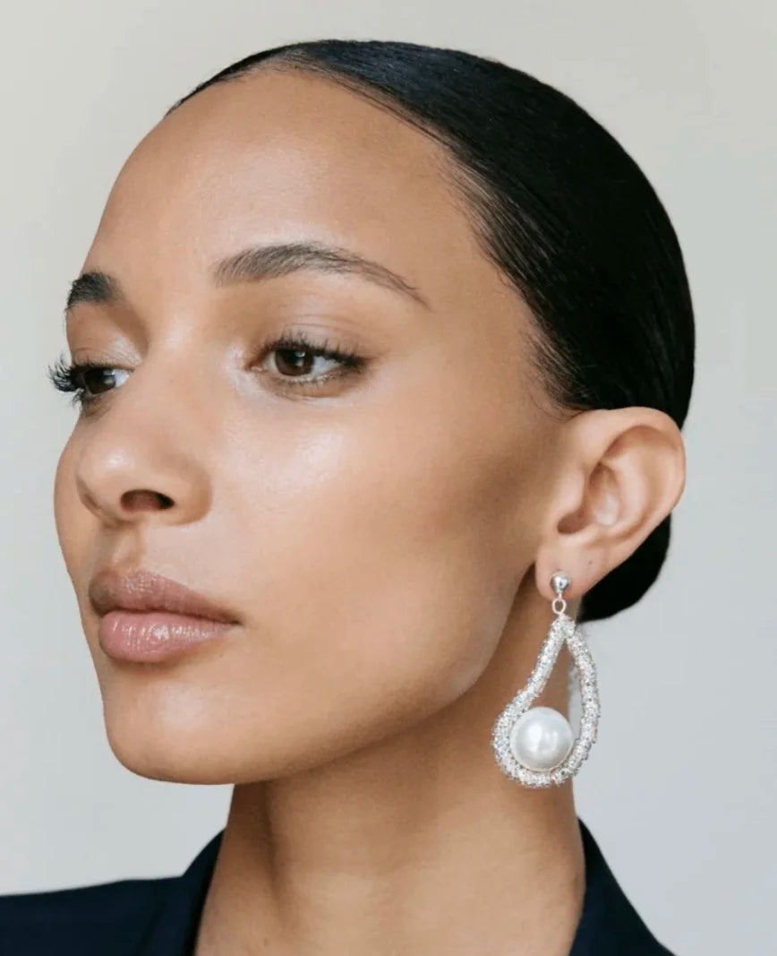 Silver Large Oyster Earrings