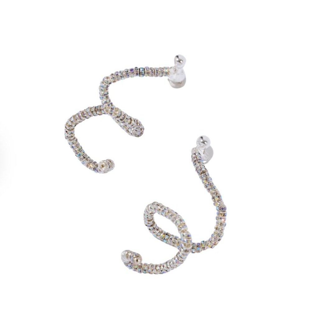 Silver Skinny Viper Earrings