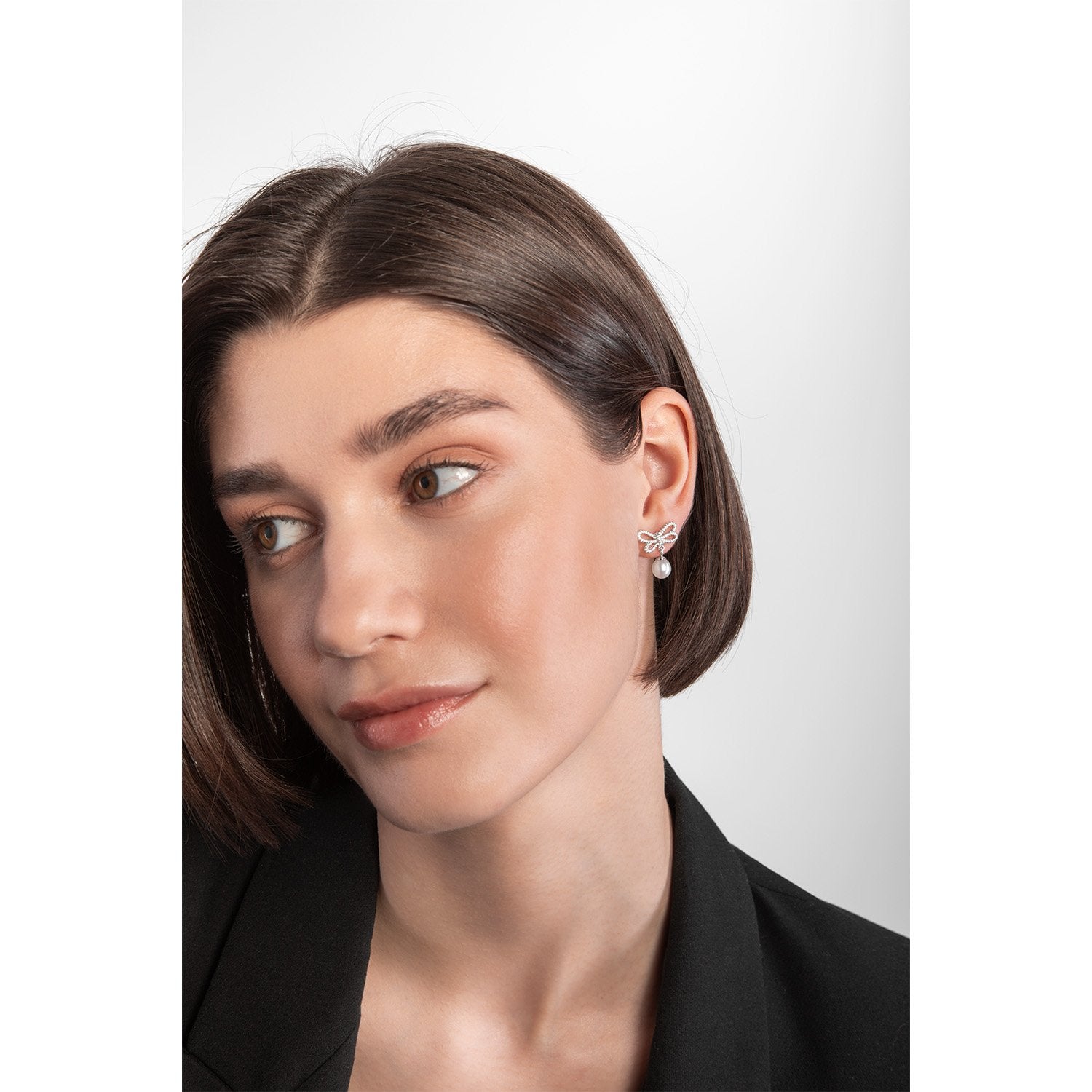 Pearl Bow Earrings