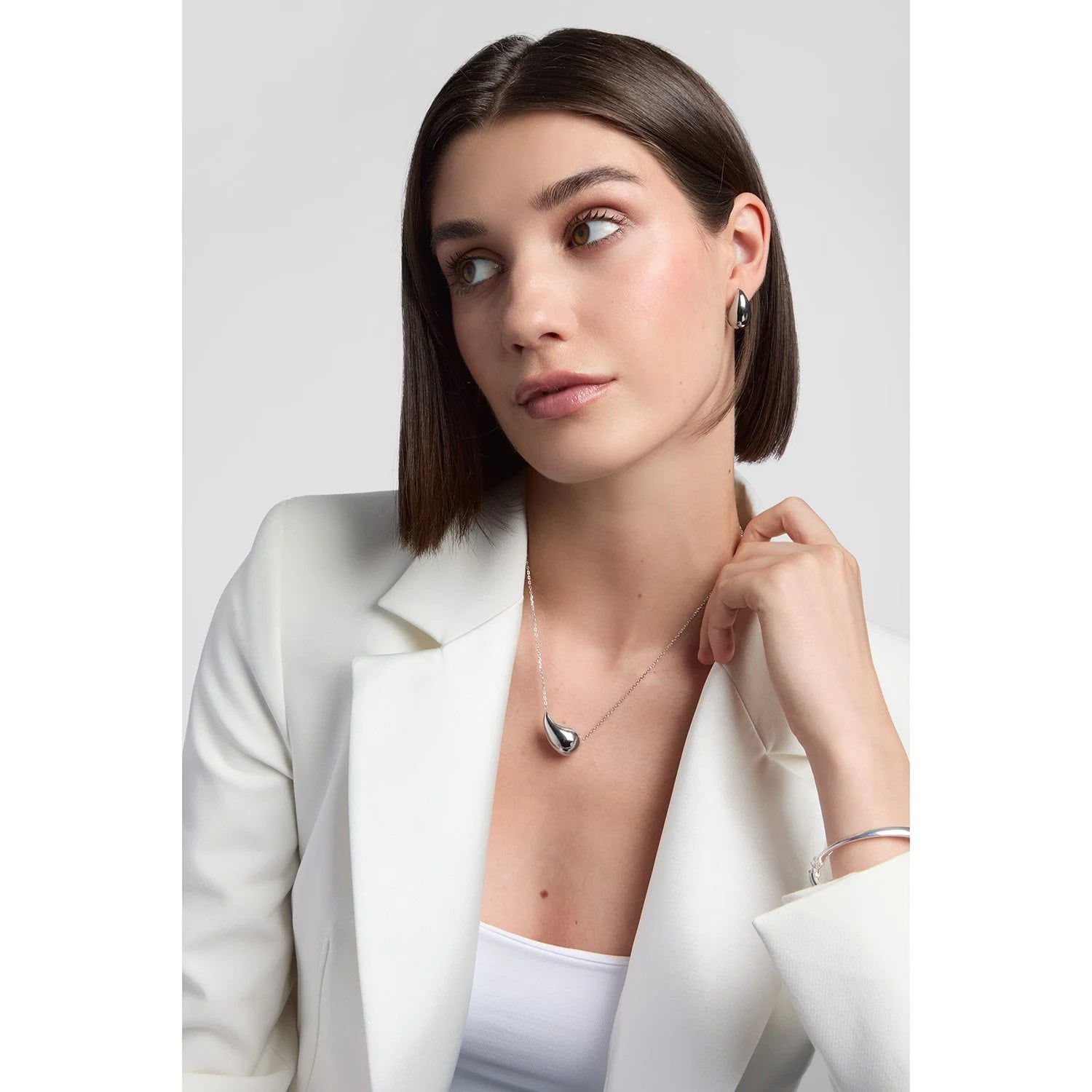 Silver Teardrop Necklace