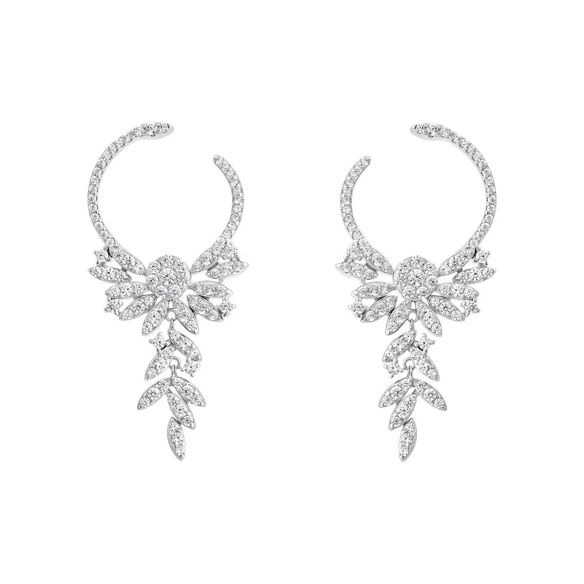 Silver Cz Chandelier Drop