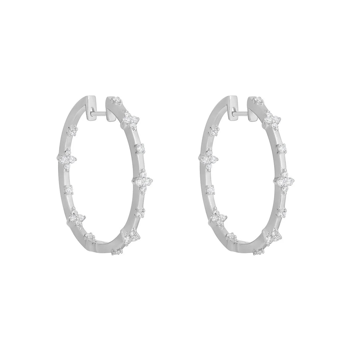 Baguette Clover Hoop