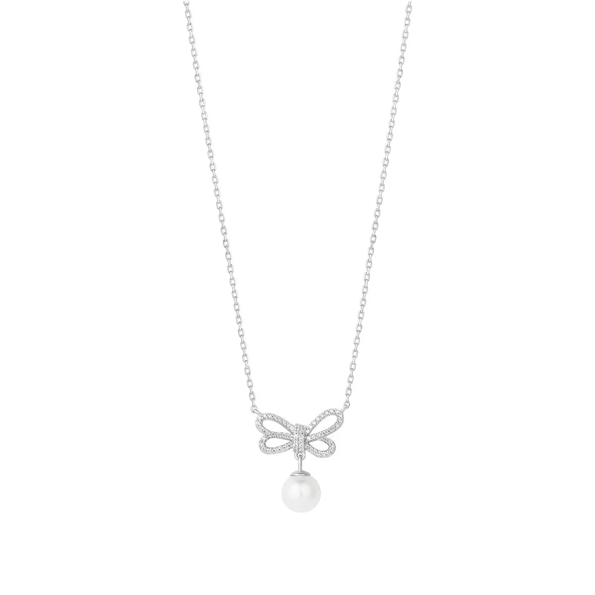 Pearl Bow Necklace
