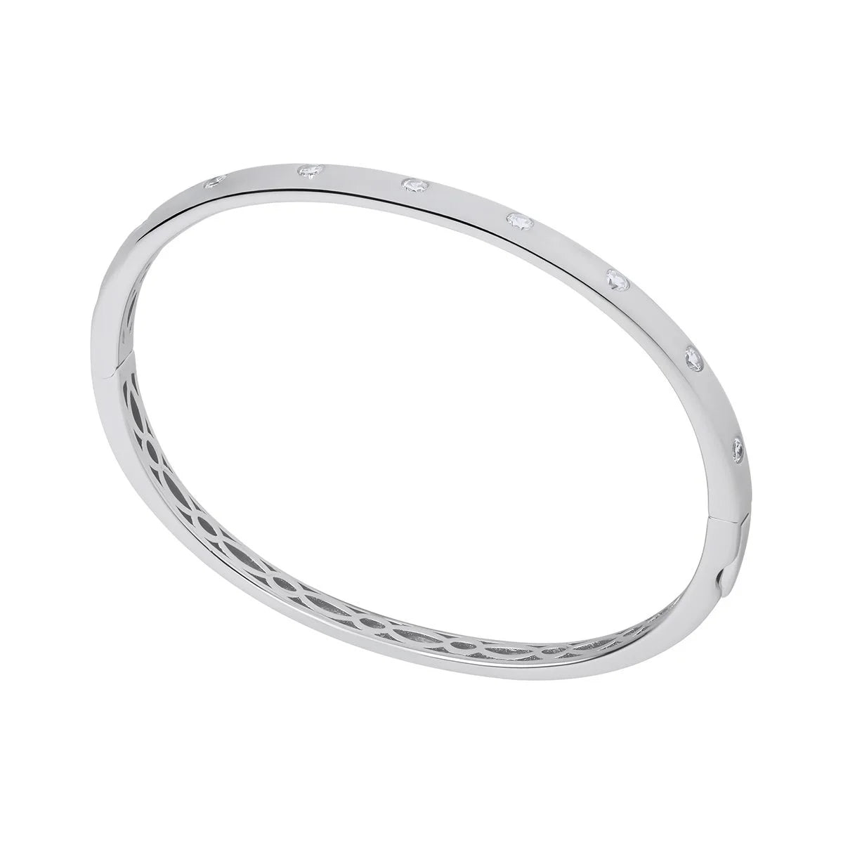 Silver Cz Set Bangle