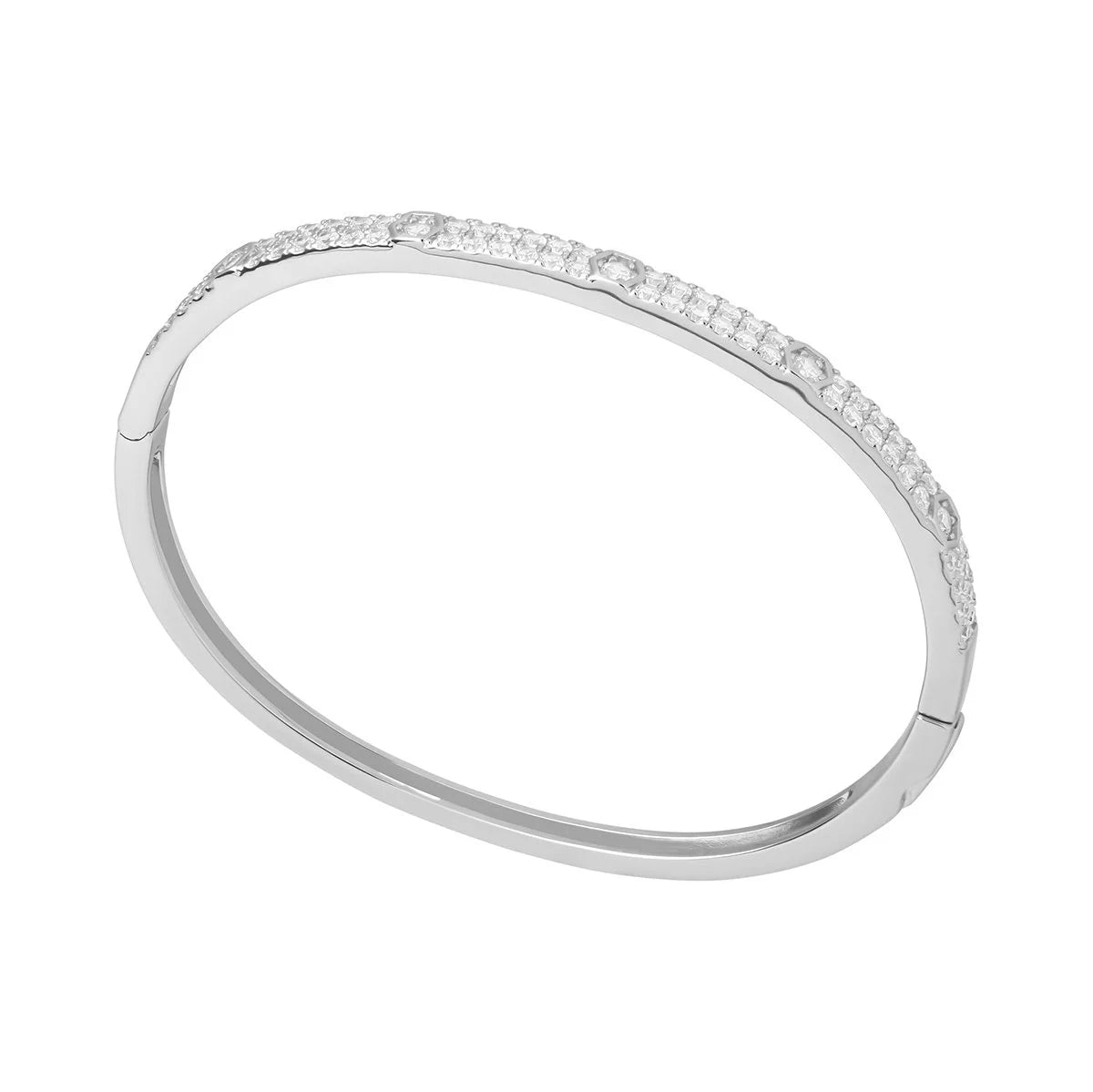 Silver Pave Bangle