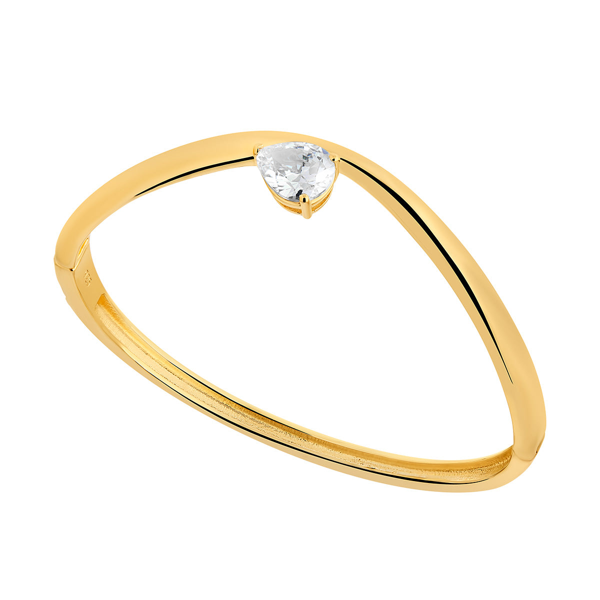 Gold Pear Drop Bangle