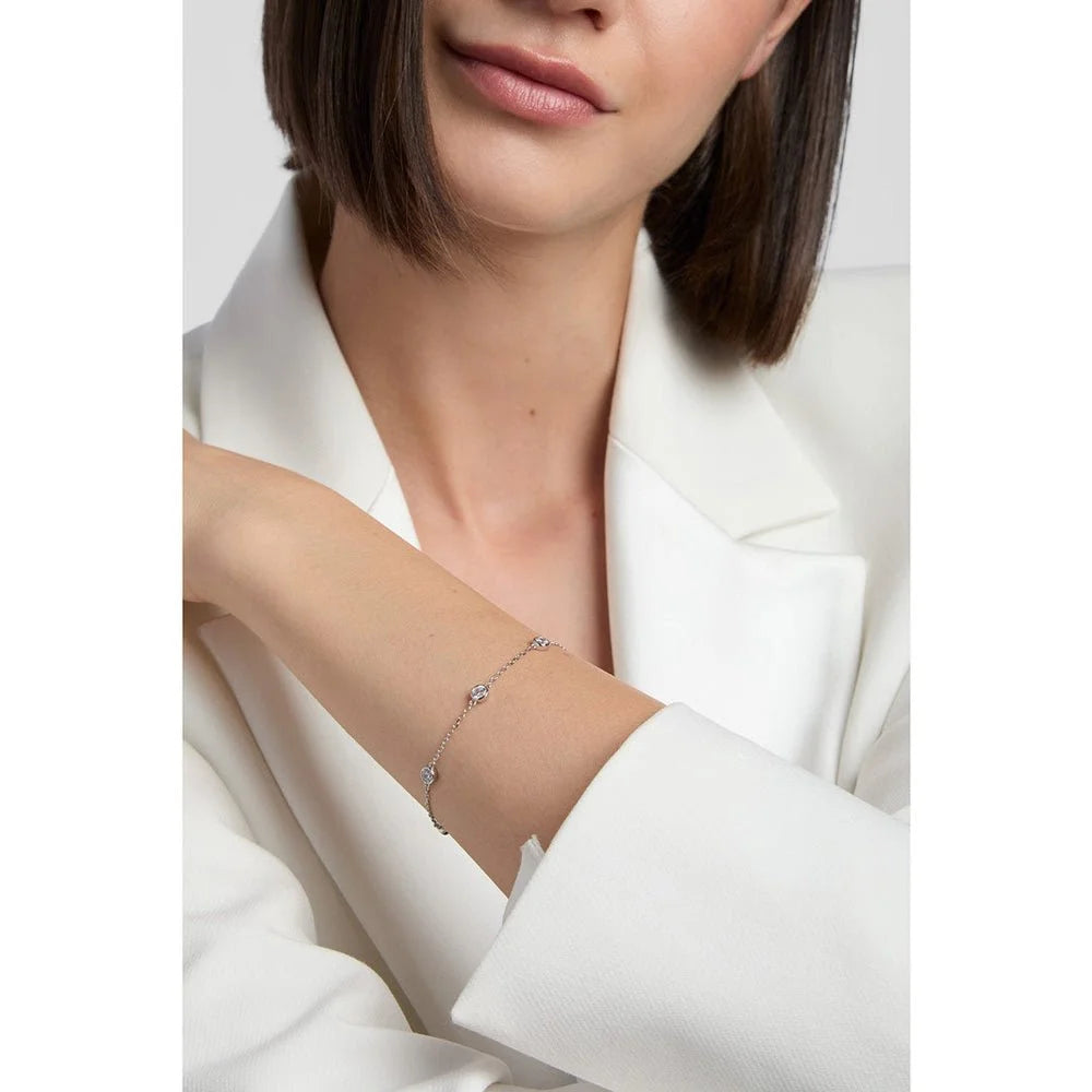 Silver CZ Rubover Bracelet