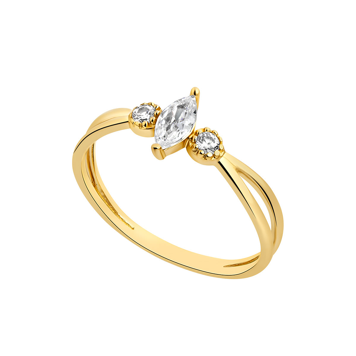 9ct Gold Marquise Trio Ring