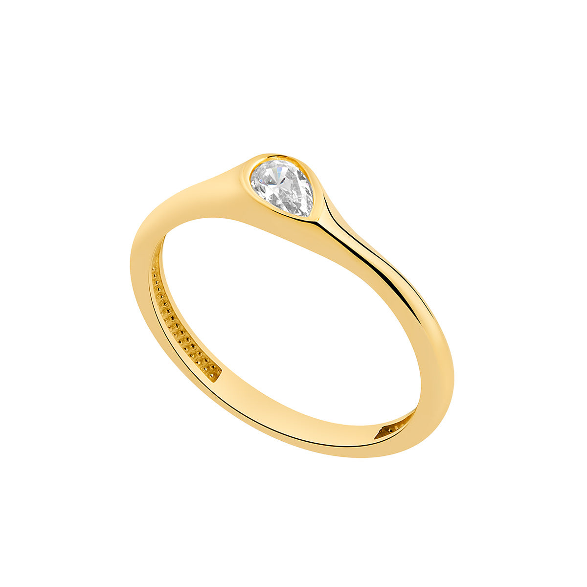 9ct Gold Pear-Cut Stacking Ring
