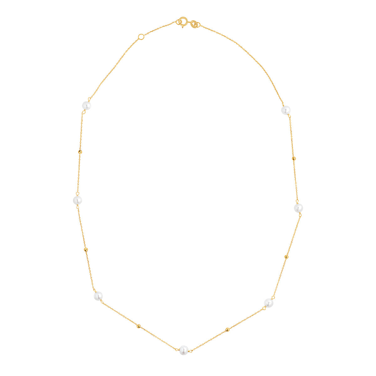 9ct Gold Pearl & Bead Necklace