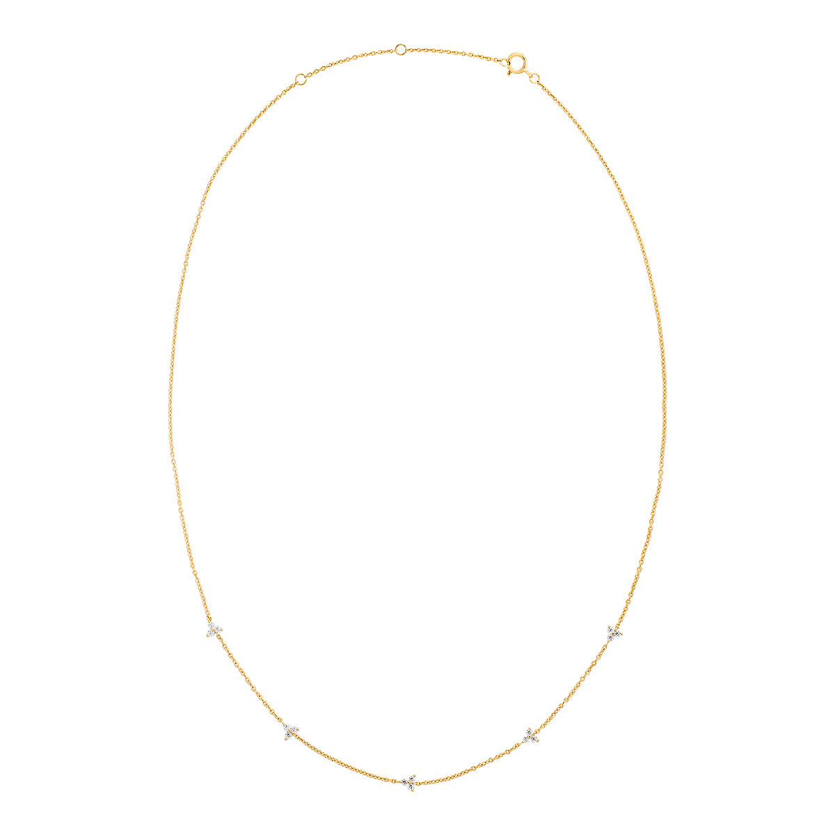 9ct Gold Petite Clover Necklace