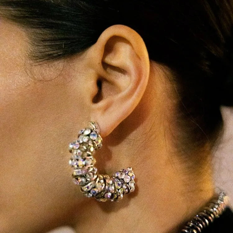 Diamond Hoop Earrings