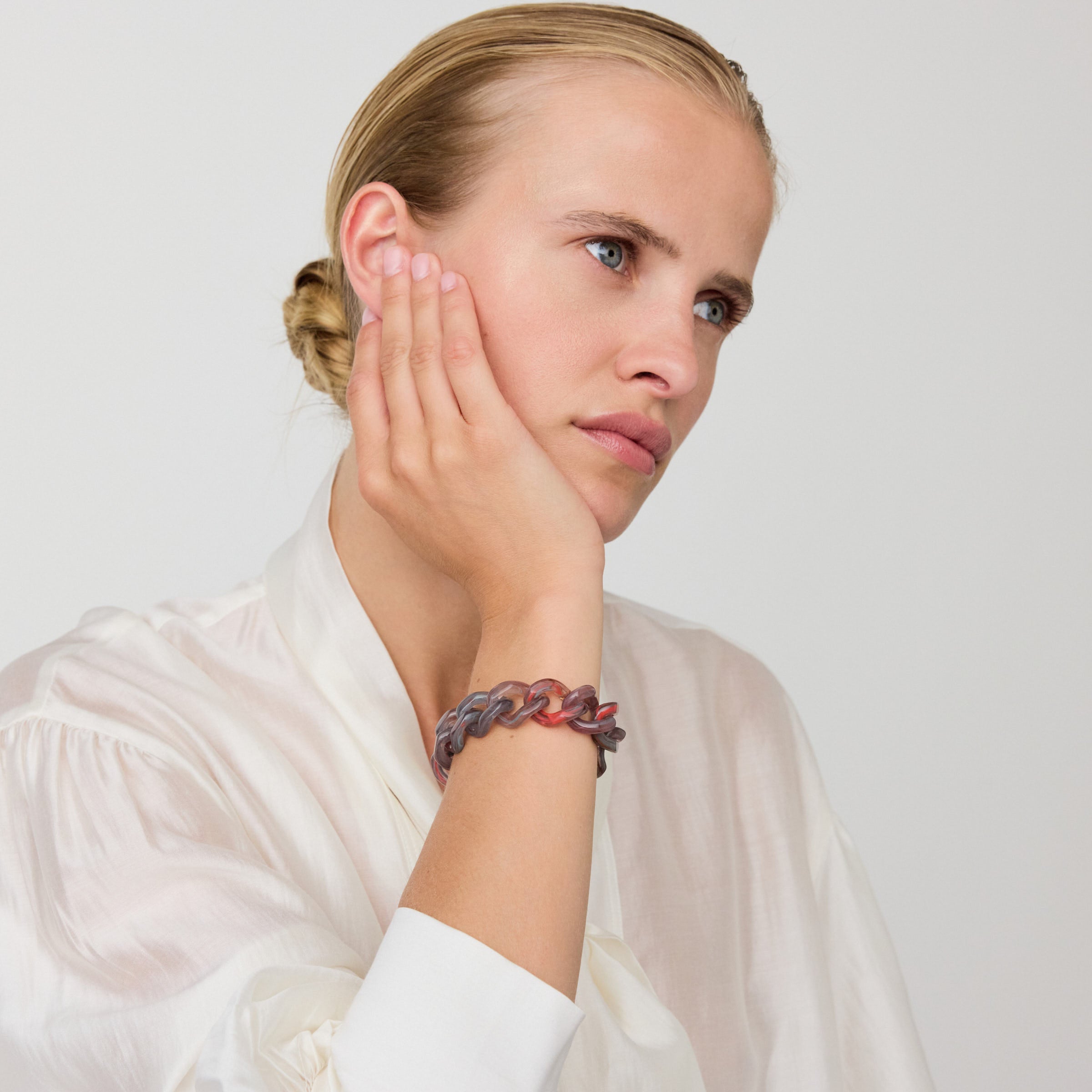Flat Chain Bracelet ikat Marble