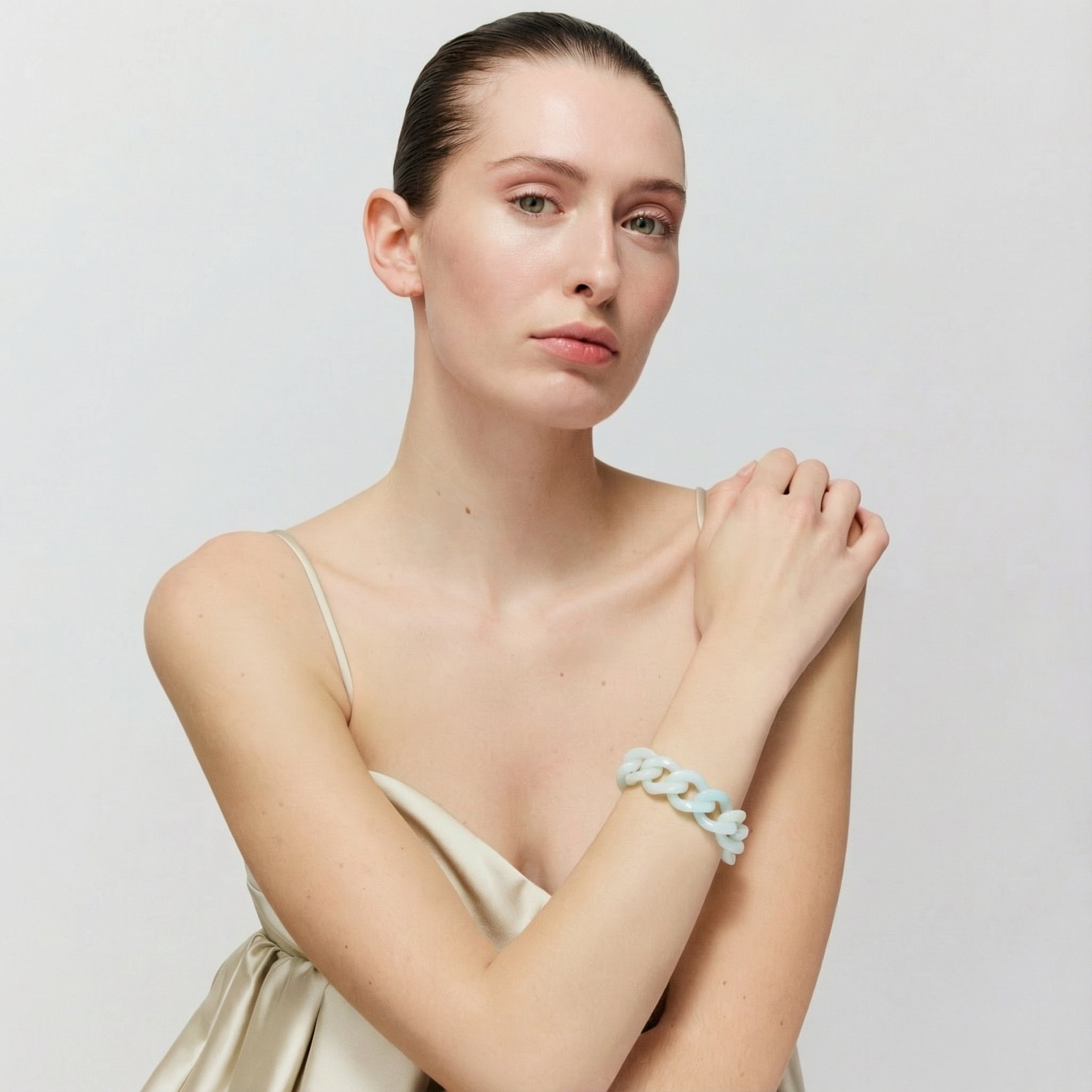 Flat Chain Cloud Marble  Bracelet