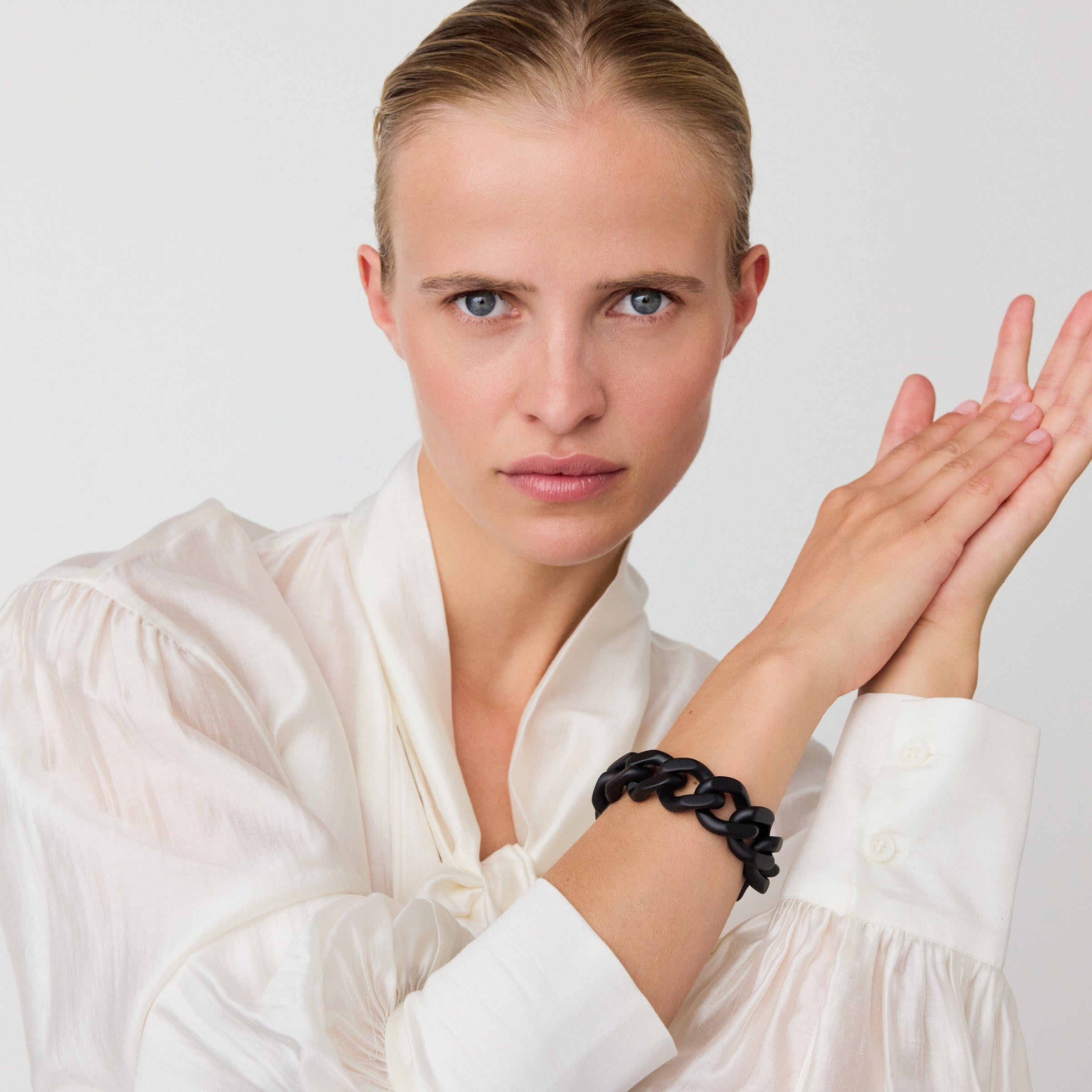 Flat Chain Bracelet Matt Black