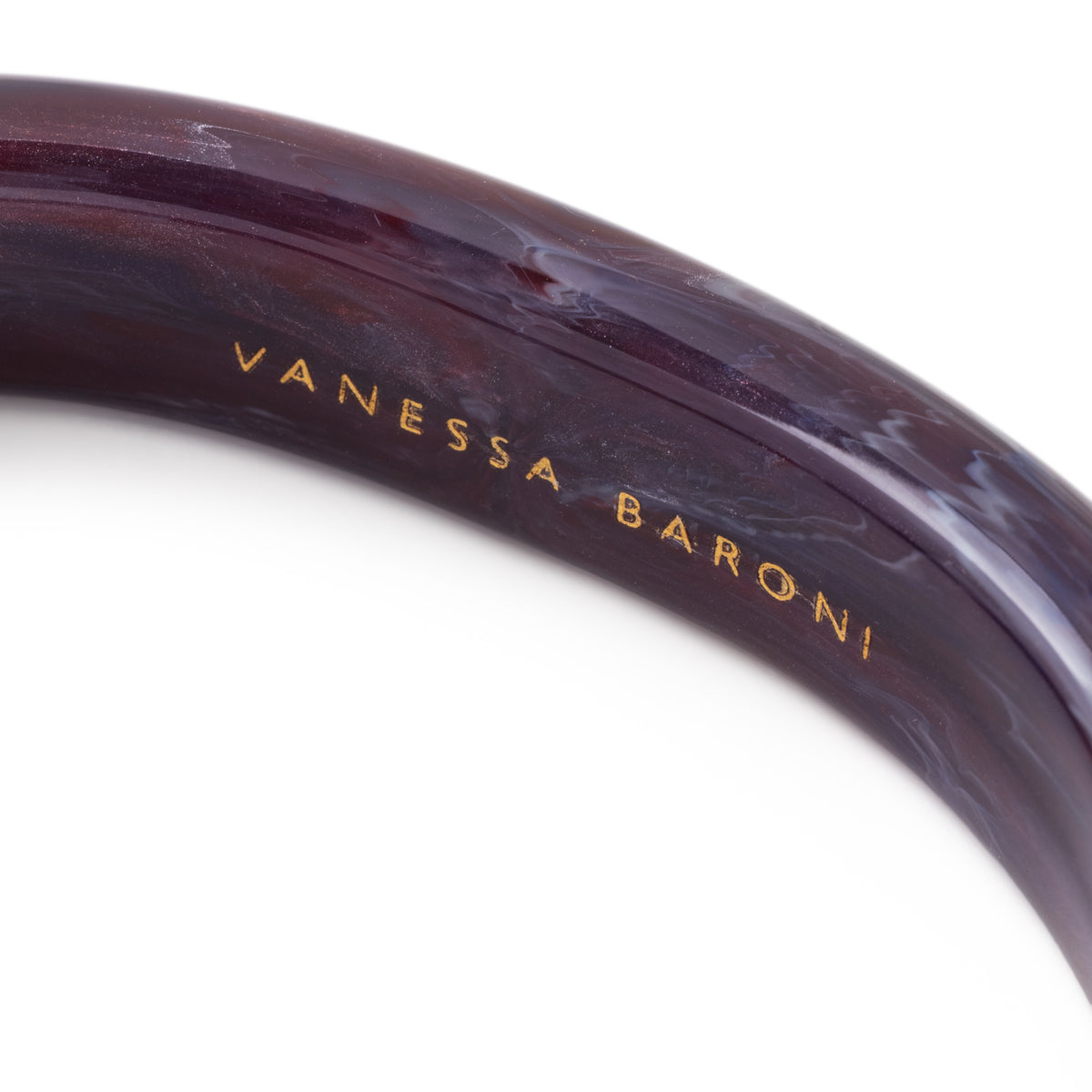 Soft Edge Bangle Aubergine Marble
