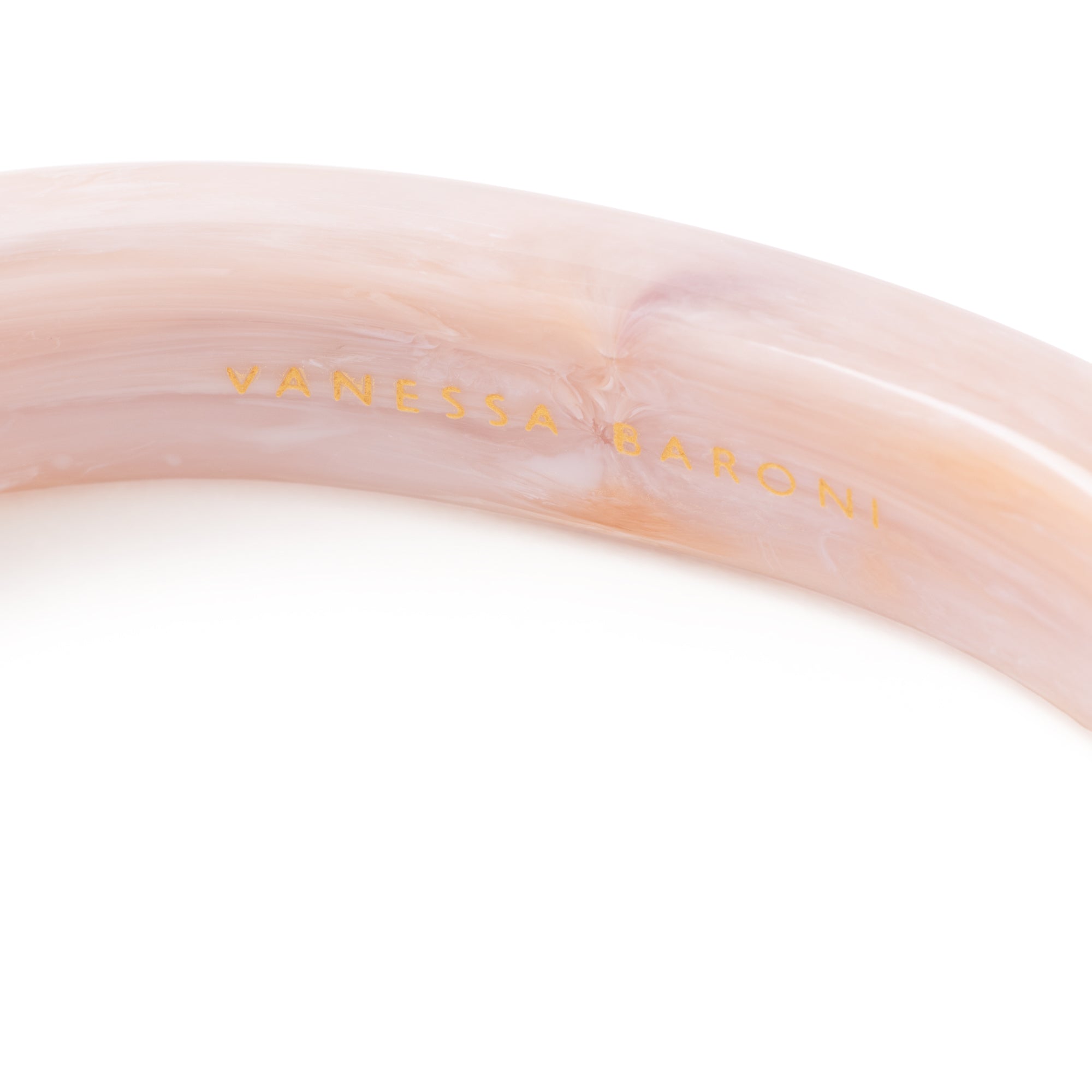 Soft Edge Bangle Ivory Rose Marble