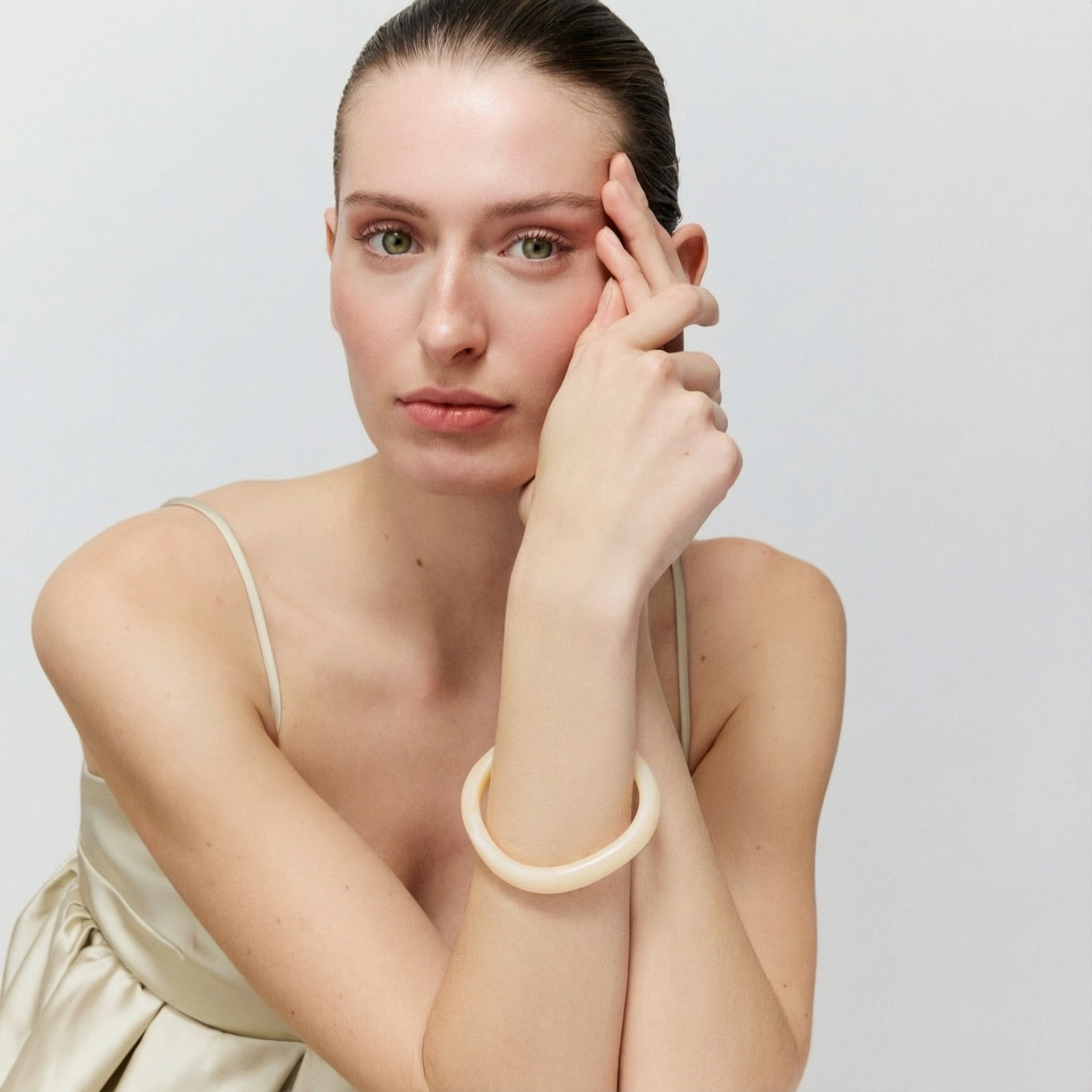 Soft Edge Bangle Latte Marble