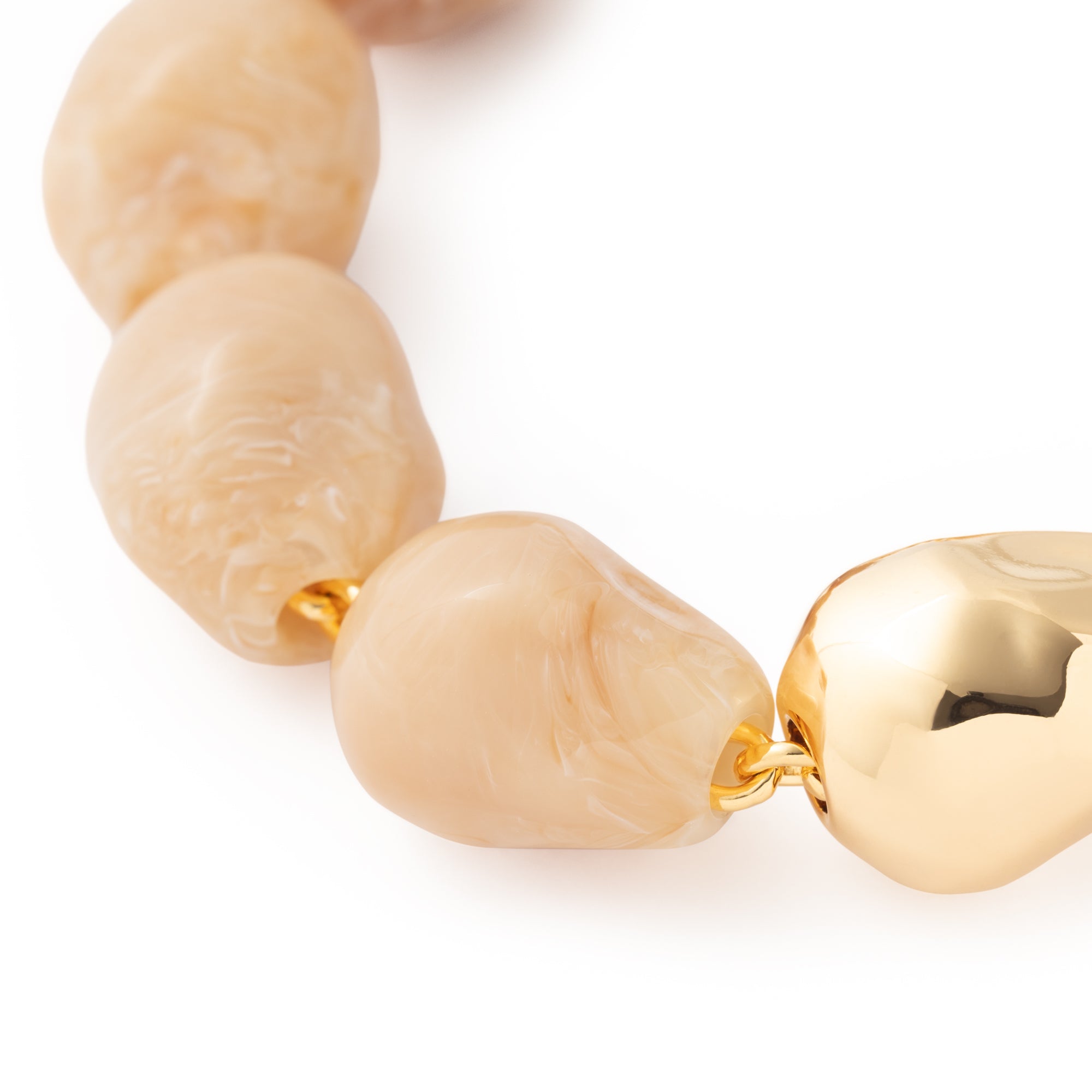 Organic Pearl Bracelet Gold Creme Brulee