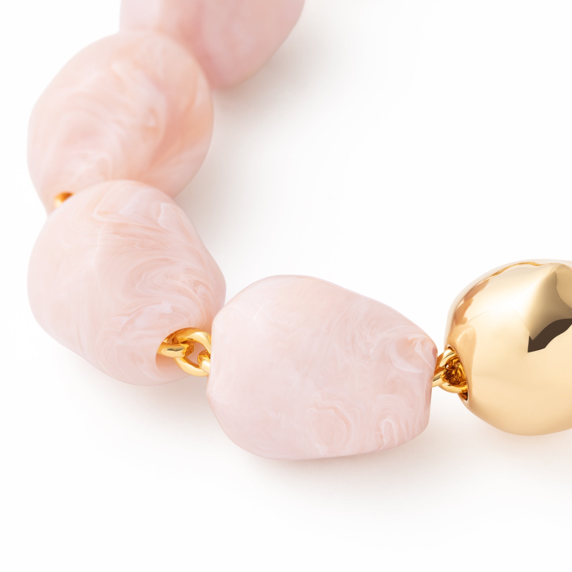Organic Pearl Bracelet Gold Ivory Rose