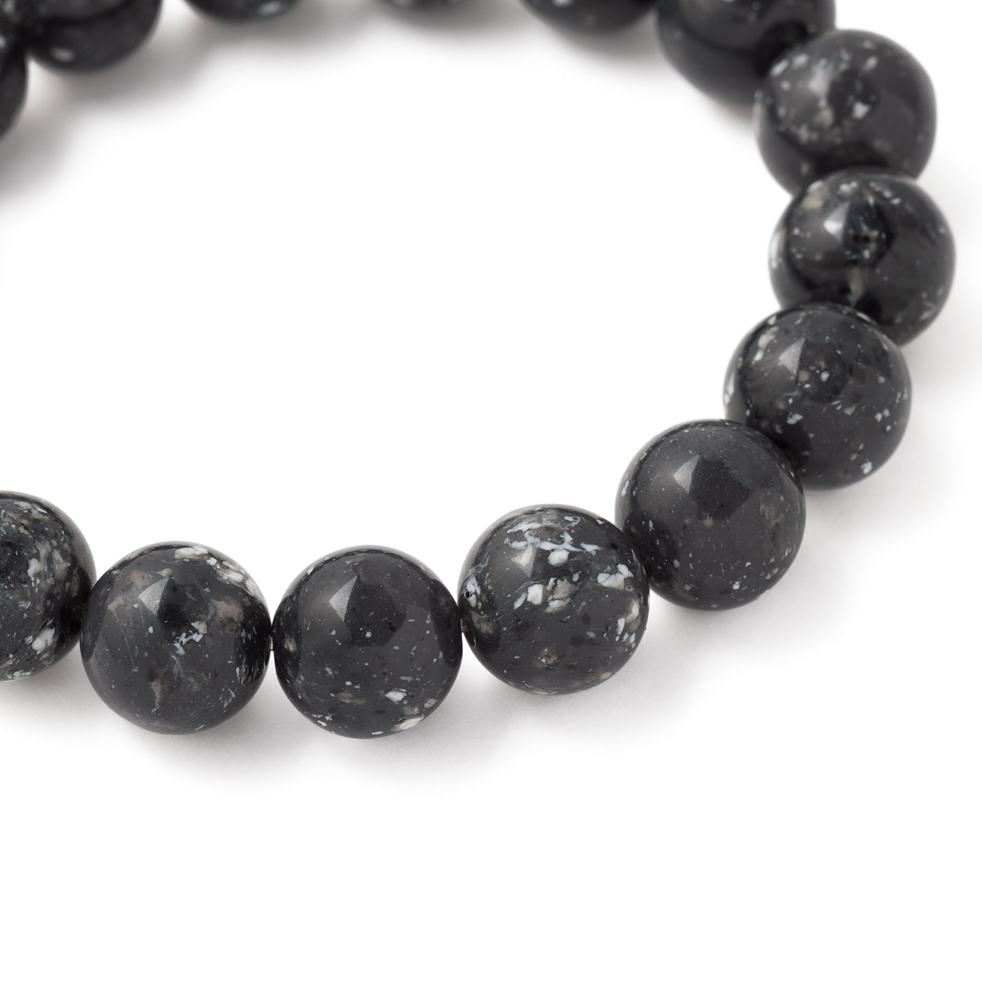 Mini Beads Flex Bracelet Black Marble