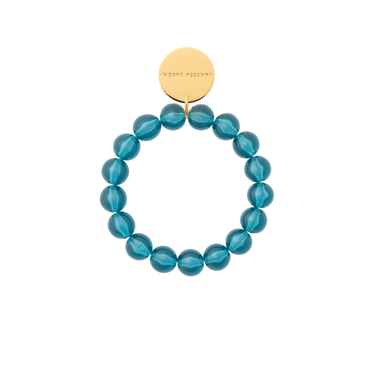 Mini Beads Flex Bracelet Clear Teal