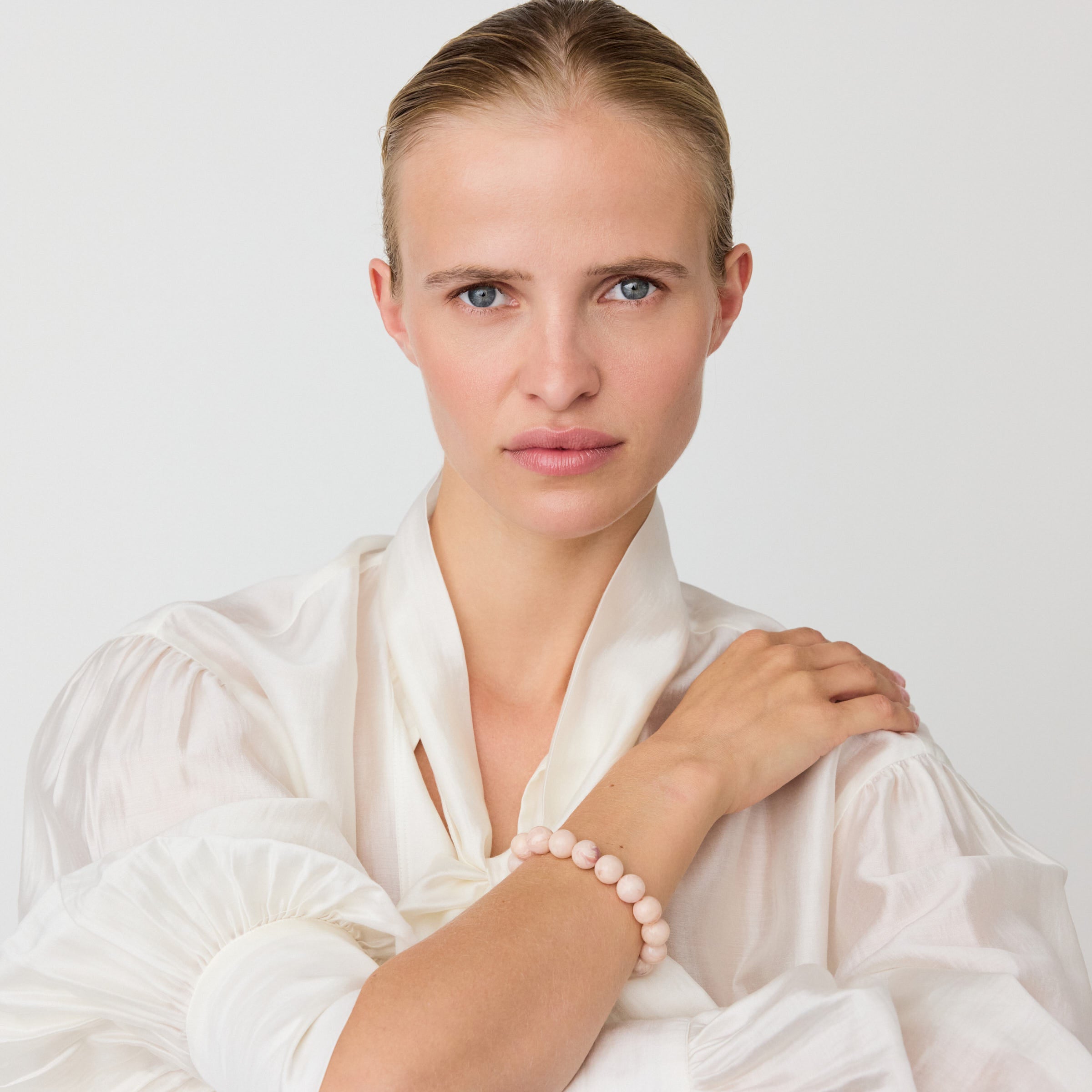 Mini Beads Flex Bracelet Ivory Rose Marble