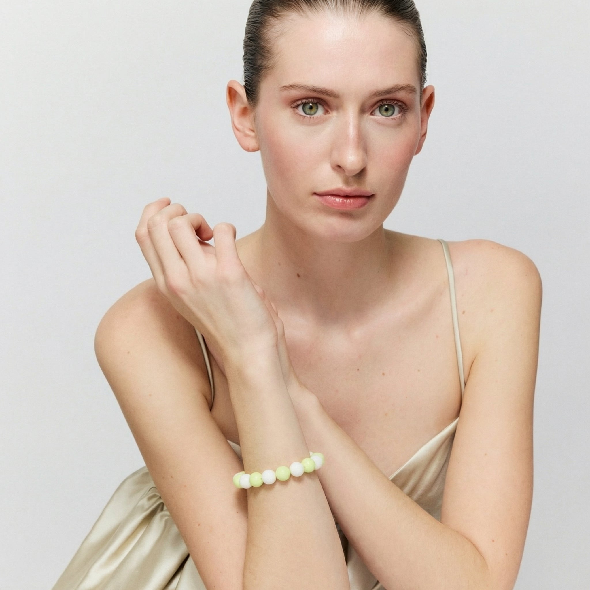 Flex 2 Off White And Butter Yellow Bracelet