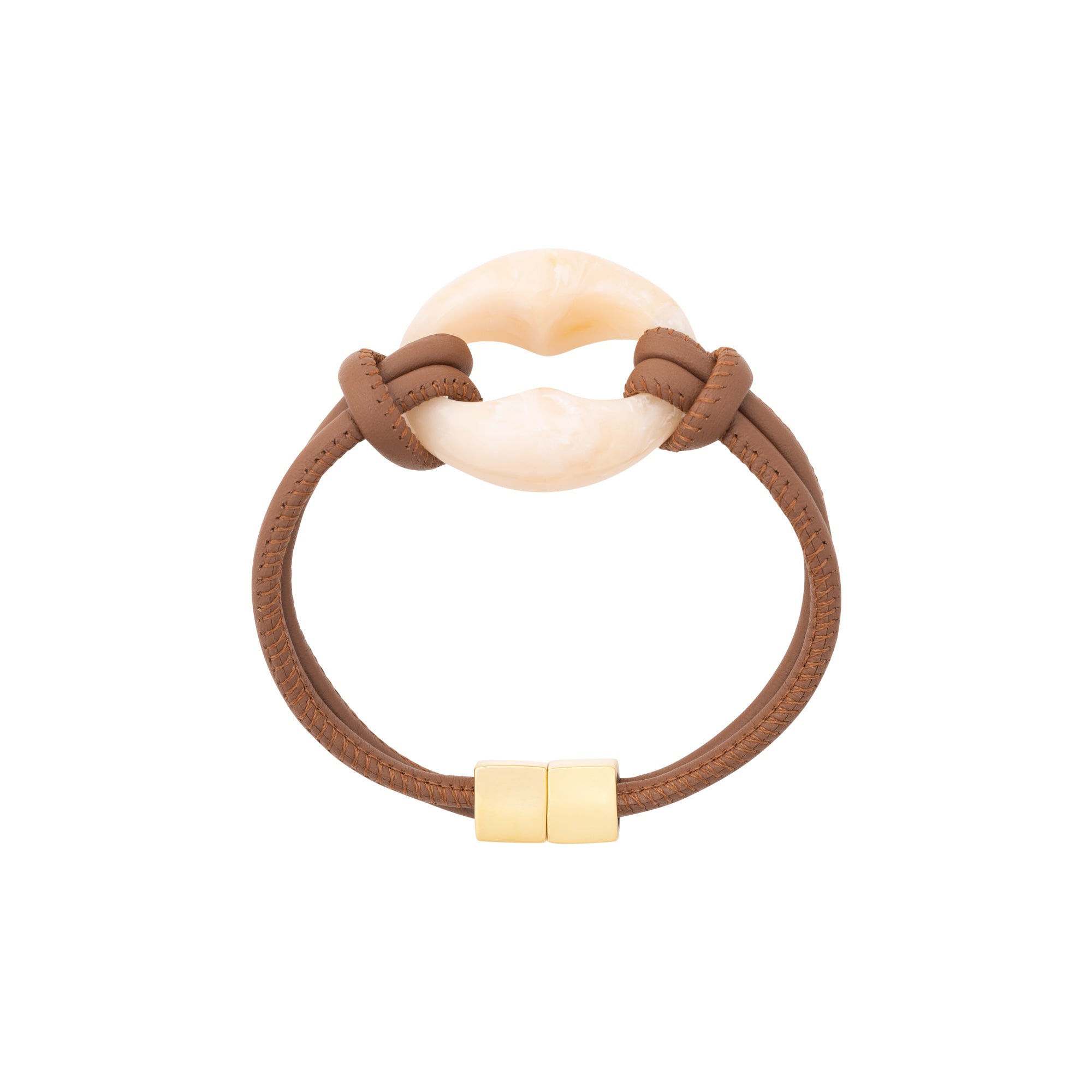 Turtle Leather Bracelet Brown