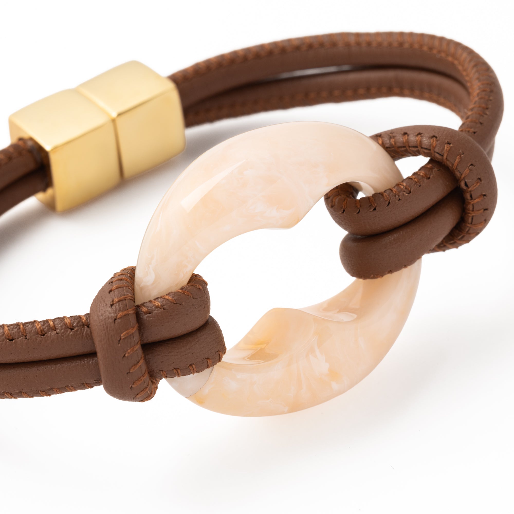 Turtle Leather Bracelet Brown