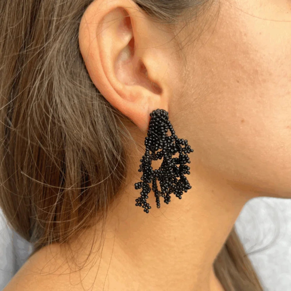 Alga Earrings Black