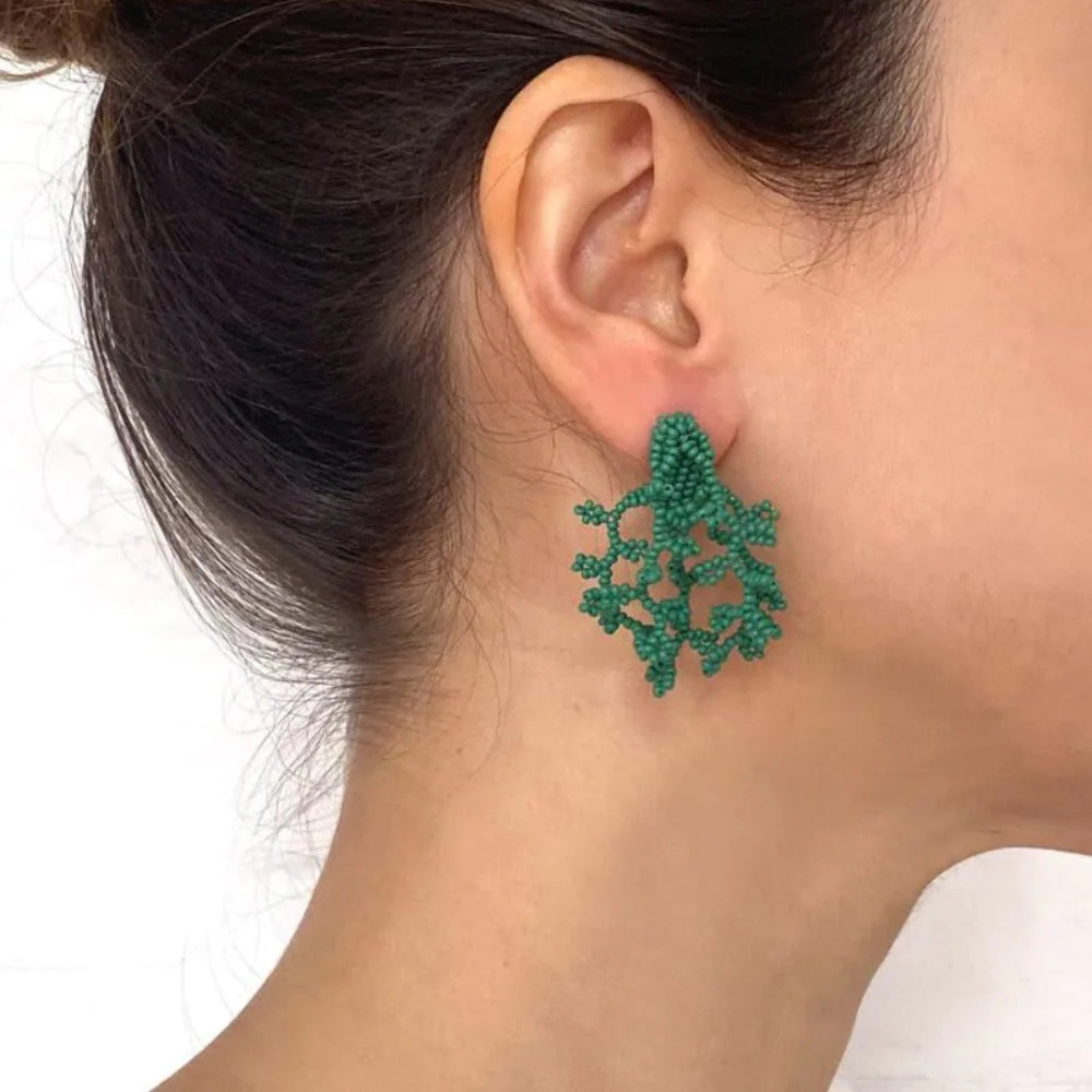 Alga Earrings Green